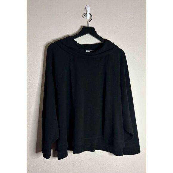 Old Navy Black Cowl Neck Crop Sweatshirt Size XXL - Picture 1 of 8
